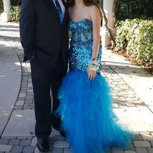Unique mermaid prom dress